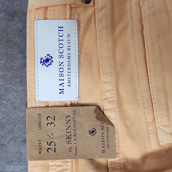 NWT Maison Scotch La Parisienne Skinny Fit Women's Jeans W25 L32 Apricot - Picture 4 of 7